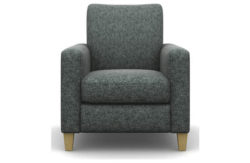 Heart of House Harrison Tweed Fabric Chair - Grey